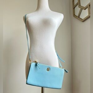 Tory Burch Blue Crossbody Bag with Modern Design